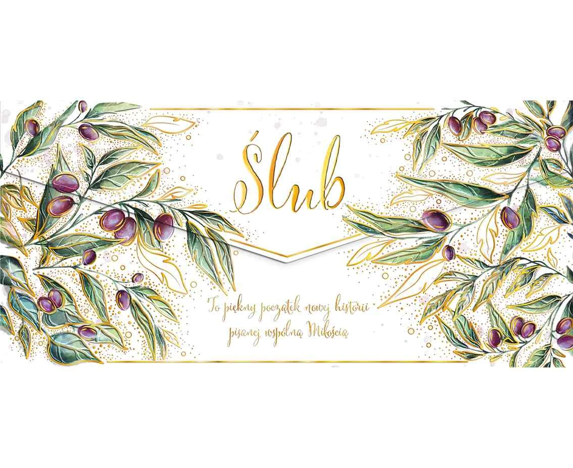 Greeting Card Olives Wedding Envelope, 1 pc.